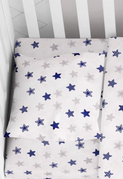 DIMcol ΜΑΞΙΛΑΡΟΘΗΚΗ ΕΜΠΡΙΜΕ ΒΡΕΦ Cotton 100% 35Χ45 Star 102 Blue