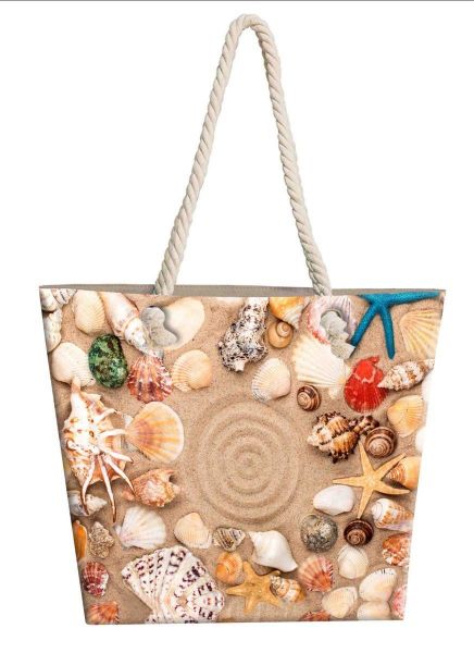 Τσάντα Θαλάσσης Seashells 19 40X50 Digital Print 100% Polyester