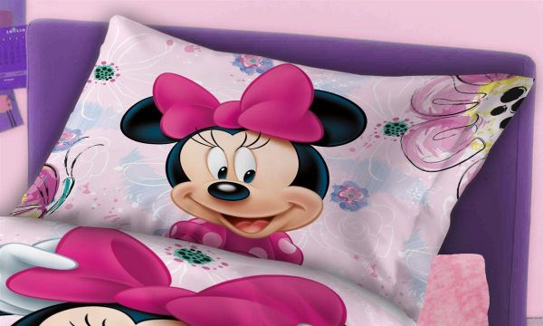 Μαξιλαροθήκες Ζεύγος Disney Minnie 855 50X70 Pink 100% Cotton