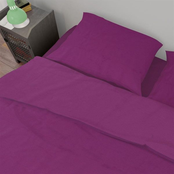 Σεντόνια Σετ 2 τεμ Solid 501 160X240 Dark Magenta 100% Cotton