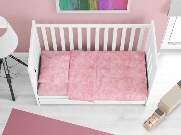 Κατωσέντονο με Λάστιχο bebe Premium Shadow 617 0,70X1,40X0,15 Pink 100% Cotton