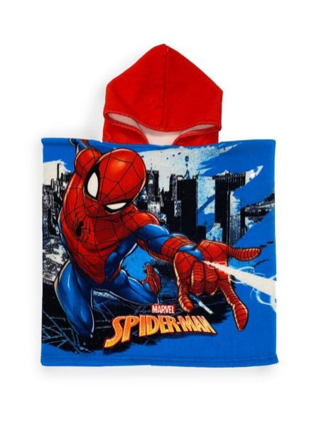 Πόντσο Θαλάσσης Quick Dry Marvel Spider-Man 17 50X100 Sky Blue 100% Microfiber