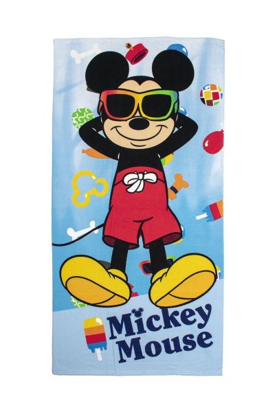 Πετσέτα Θαλάσσης Quick Dry Disney Home Mickey 01 70X140 Sky Blue 100% Microfiber