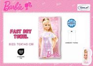 Πετσέτα Θαλάσσης Quick Dry Mattel Barbie 85 70X140 Pink 100% Microfiber