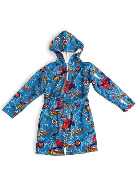 Μπουρνούζι Disney Home Spider-Man Sky Blue 100% Microfiber 4 6 8 10 Dark Blue 4 6 8 10