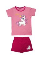 Πιτζάμα Καλοκαιρινή Σετ 2 Τεμ. Dimcol Unicorn 100% Cotton Jersey Fuchsia 3 4 5 6 8