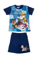 Πιτζάμα Καλοκαιρινή Σετ 2 Τεμ. Nickelodeon Paw Patrol 100% Cotton Jersey Navy Blue 2 3 4 5 6