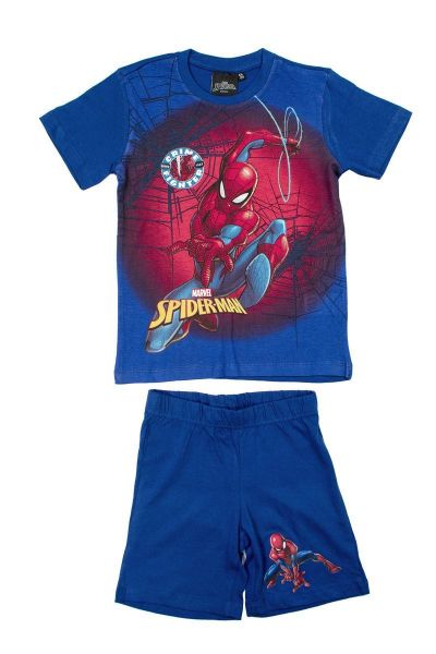 Ρουχαλάκια Καλοκαιρινά Σετ 2 Τεμ. Marvel Spider-Man 100% Cotton Jersey Blue Blue 3 4 5 6 8