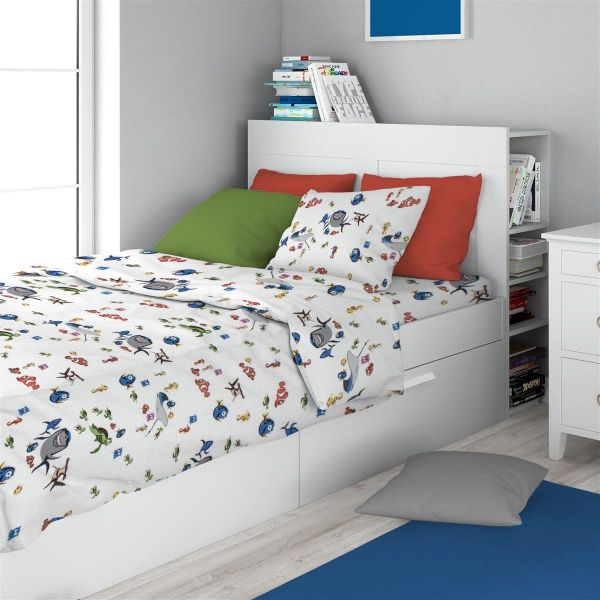 Σεντόνια Εμπριμέ Σετ 3 τεμ kids Nemo 31 160X240 White 100% Cotton Flannel