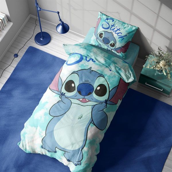 Παπλωματοθήκη Σετ 2 τεμ Disney Home Stitch 820 160X240 Turquoise 100% Cotton