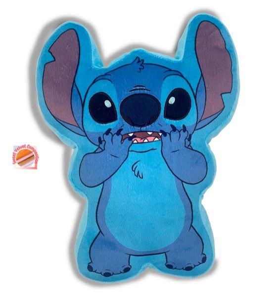 Μαξιλάρι 3D Disney Home Stitch 05 35 cm Sky Blue 100% Velboa