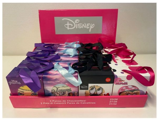 Κάλτσες Disney Home 24 Κουτάκια Display Box Κορίτσι Cott/Pol/Elas 60/37/3